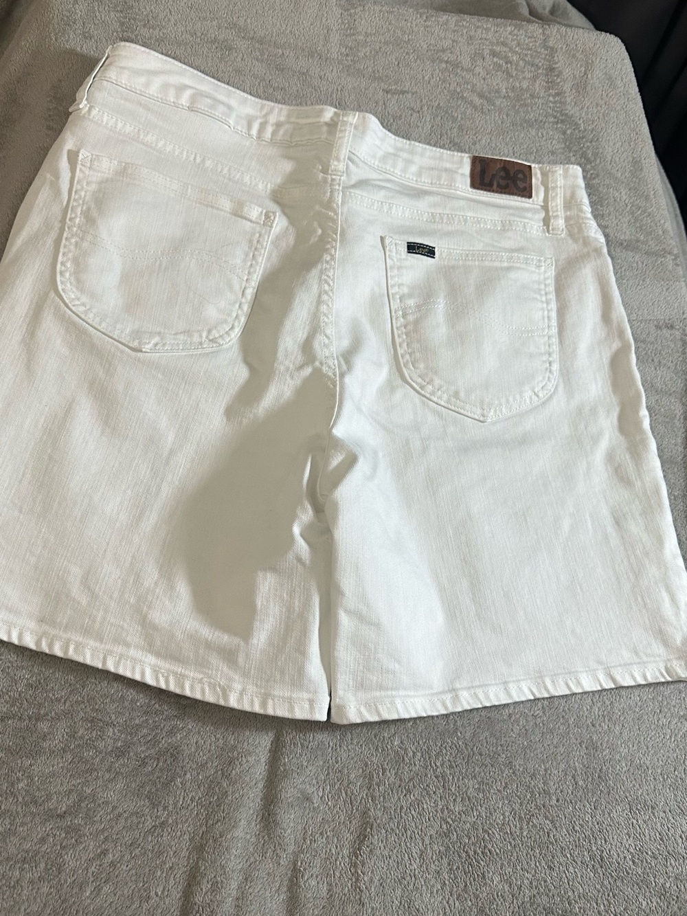 Lee White Denim High-Rise Women's Shorts